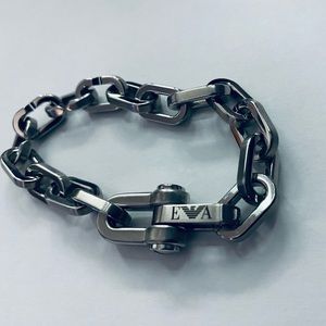 Emporio Armani Stainless Steel Chain Link Bracelet 8”